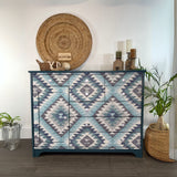 Handpainted Boho Chic Storage Cabinet | Chest of Drawers | Sideboard or Buffet