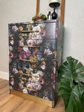 Upcycled Vintage Tallboy | Decoupaged Chest of Drawers | Handpainted Bedroom Furniture