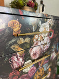 Upcycled Vintage Tallboy | Decoupaged Chest of Drawers | Handpainted Bedroom Furniture