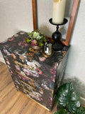 Upcycled Vintage Tallboy | Decoupaged Chest of Drawers | Handpainted Bedroom Furniture