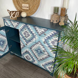 Handpainted Boho Chic Storage Cabinet | Chest of Drawers | Sideboard or Buffet