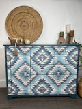 Handpainted Boho Chic Storage Cabinet | Chest of Drawers | Sideboard or Buffet