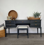 Vintage Handpainted Stag Minstrel Dressing Table with stool | Console Table