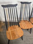 Set of five Ercol Goldsmith Dining Chairs in Ash with a touch of gold