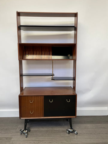 Midcentury modern bookshelf | room divider | drinks storage