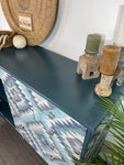 Handpainted Boho Chic Storage Cabinet | Chest of Drawers | Sideboard or Buffet