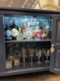 Midnight Blue Slim-lined Sideboard | Cocktail Cabinet | Media Unit
