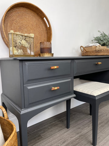grey vintage dressing table Antique Gray Vanity - Shop Now on Etsy